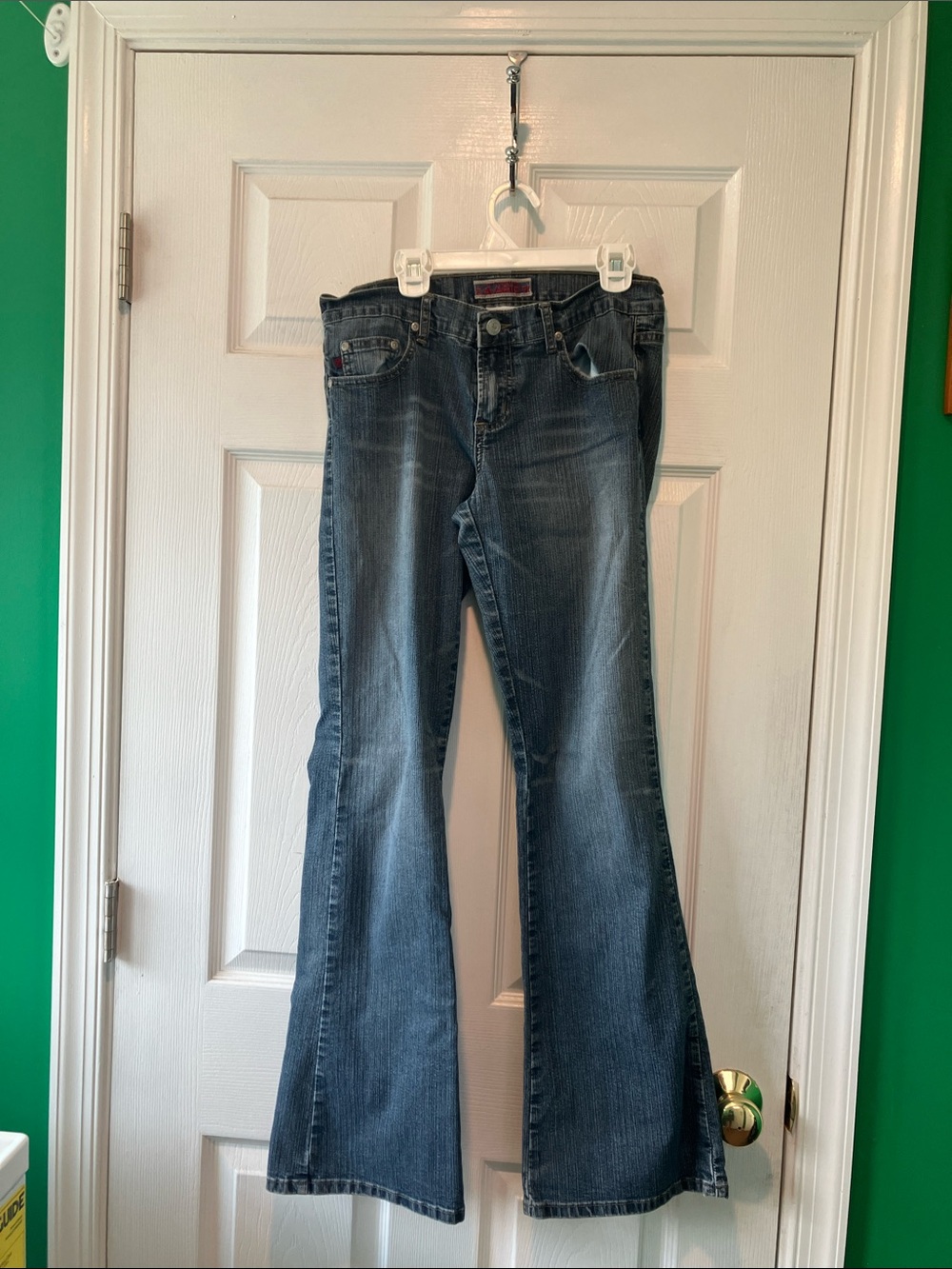 Z. Cavaricci Women's Medium Blue Flare Jeans 90s